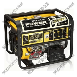 Gasoline Generator with 5.0kW Rated Output, Standard Configuration of Voltmeter