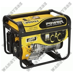 Single Phase Gasoline Generator with 5kW Rated and 12V/8.3A DC Output