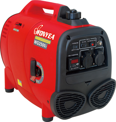 Gasoline Inverter Generator Set with Maximum Power of 2,500W and 10.8A Current